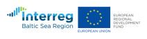 Logotyp Interreg Baltic Sea Region. European Regional Development, European Union