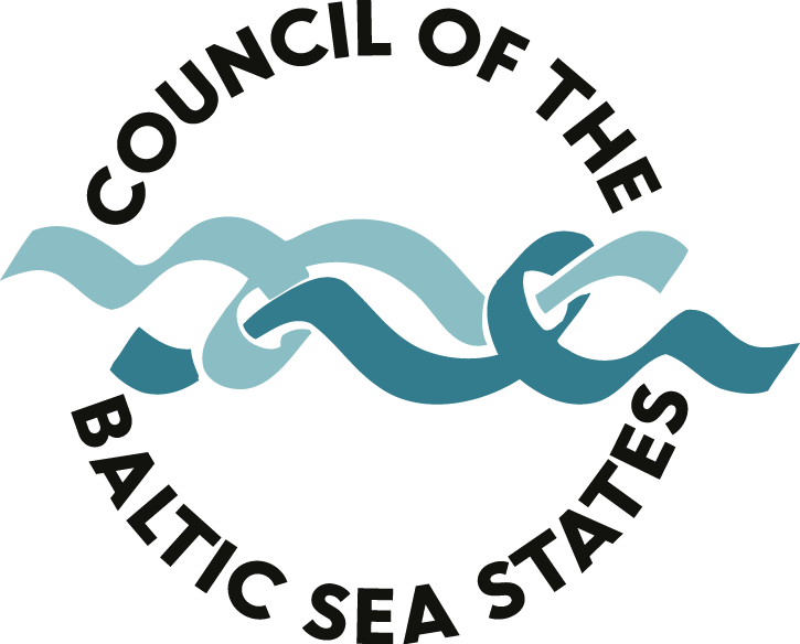 logo cbss - wstązki fale w napis w okręgu
