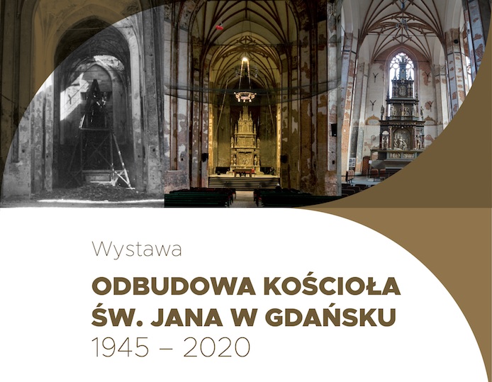 trzy fotografue ołtarza w Centrum św. Jana z lat po wojnie, przed rozpoczęciem prac NCK i po odbudowie