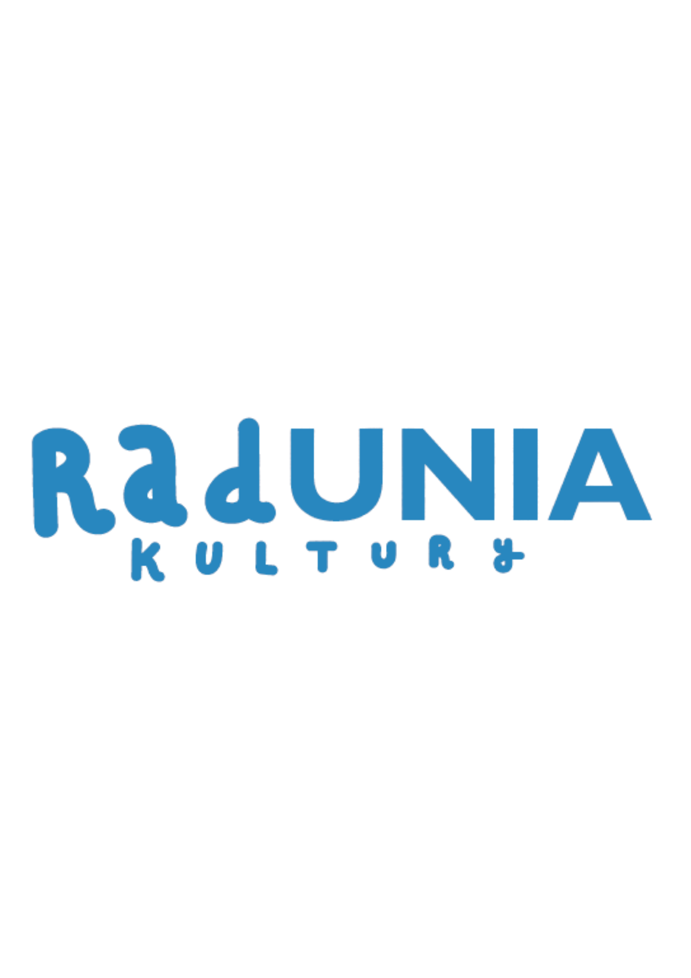 niebieskie logo. Napis "RadUNIA kultury"
