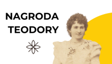 Zdjęcie archiwalne, portret Teodory Gulgowskiej, napis "Nagroda Teodory"