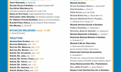 Lista obiektów dostępnych do zwiedzania podczas Międzynarodowego Dnia Przewodnika Turystycznego