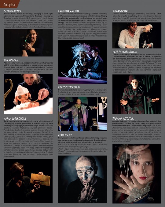 II Międzynarodowy Festiwal Teatru Przedmiotu - Rzeczy Istność / artyści