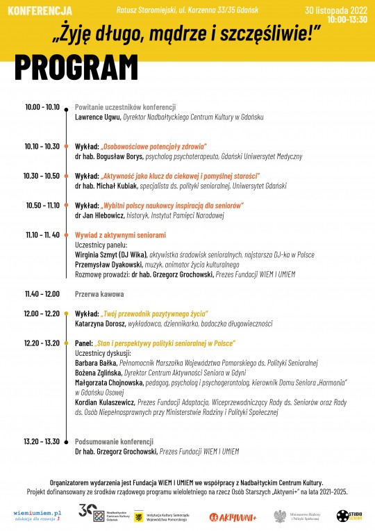 Program wydarzenia