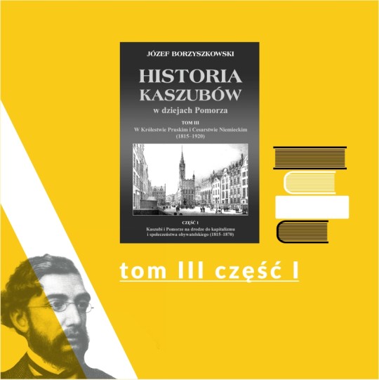 żółte tło, okładka książki "historia kaszubów tom II"