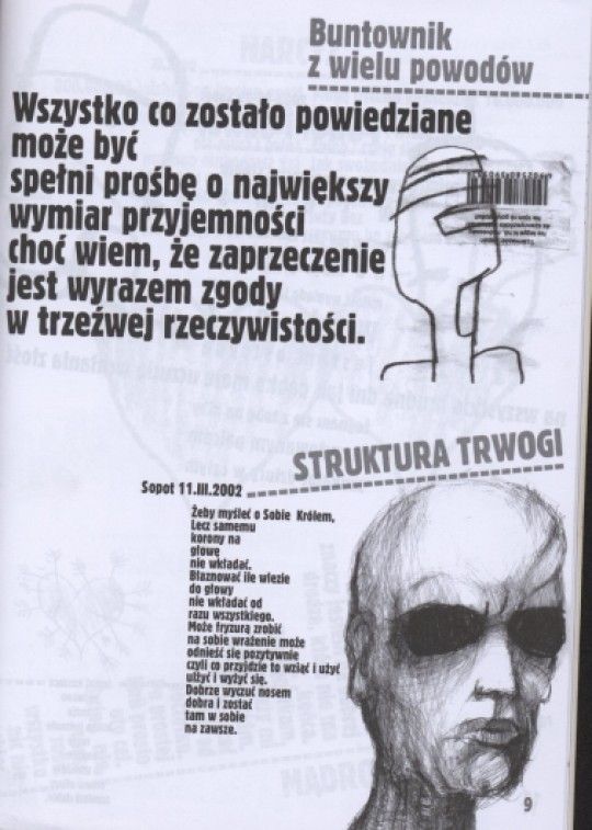 strona z tomiku /rysuki do wierszy Jarosław Max Szwoch