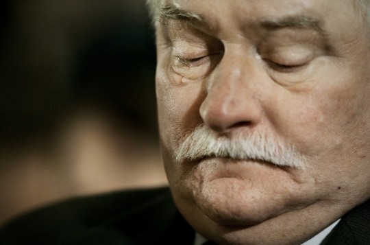 Grand Prix, Renata Dąbrowska, Lech Wałęsa podczas konferencji prasowej na UG w rocznicę Okrągłego Stołu