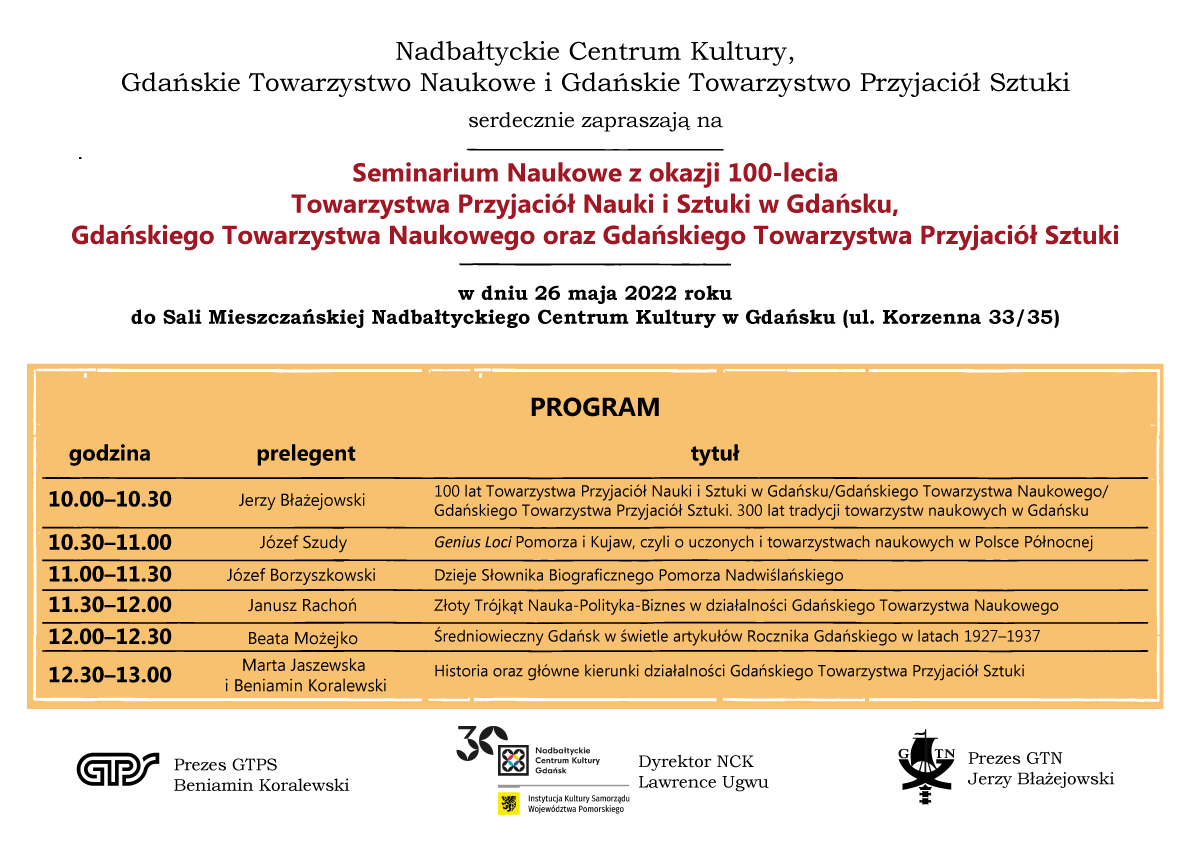 Seminarium naukowe 26 maja 2022