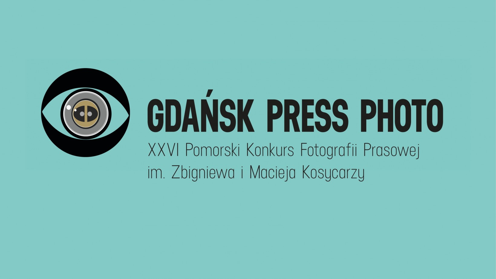 napis gdańsk press photo na niebieskim tle z logotypem 