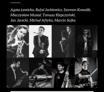 zdjęcia - portrety muzyków jazzowych (perkusistka, saksofonista i saksofonistka