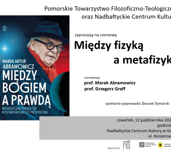 zdjęcie okładki książki "Między bogiem a prawdą" zaproszenie na spotkanie 12 października 2023