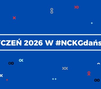 granatowe tło, biały napis "styczeń 2026 2 NCKGdańsk"