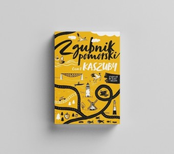 ilustrowany fragment mapy po Kaszubach