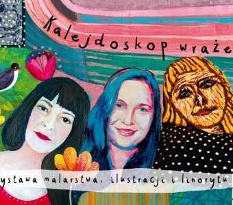wspólny kolorowy, artystyczny portret autorek wystawy kalejdoskop wrażeń