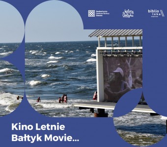 fotografia ekranu na plaży w tle ludzie kąpiący się w morzu
