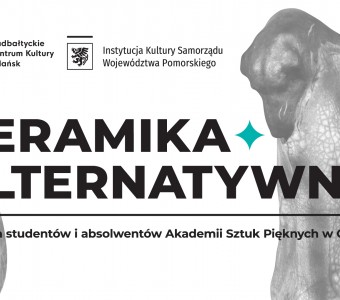 fragment plakatu napis "ceramika alternatywnie"