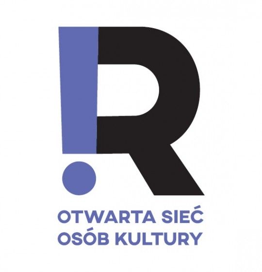 logo, połączenie zapisu litery R z wykrzyknikiem